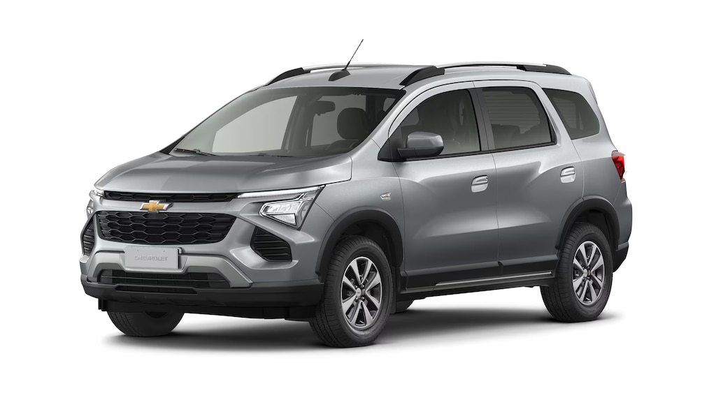 Chevrolet Spin LT na cor Prata Skark